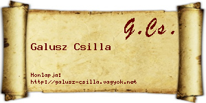 Galusz Csilla névjegykártya